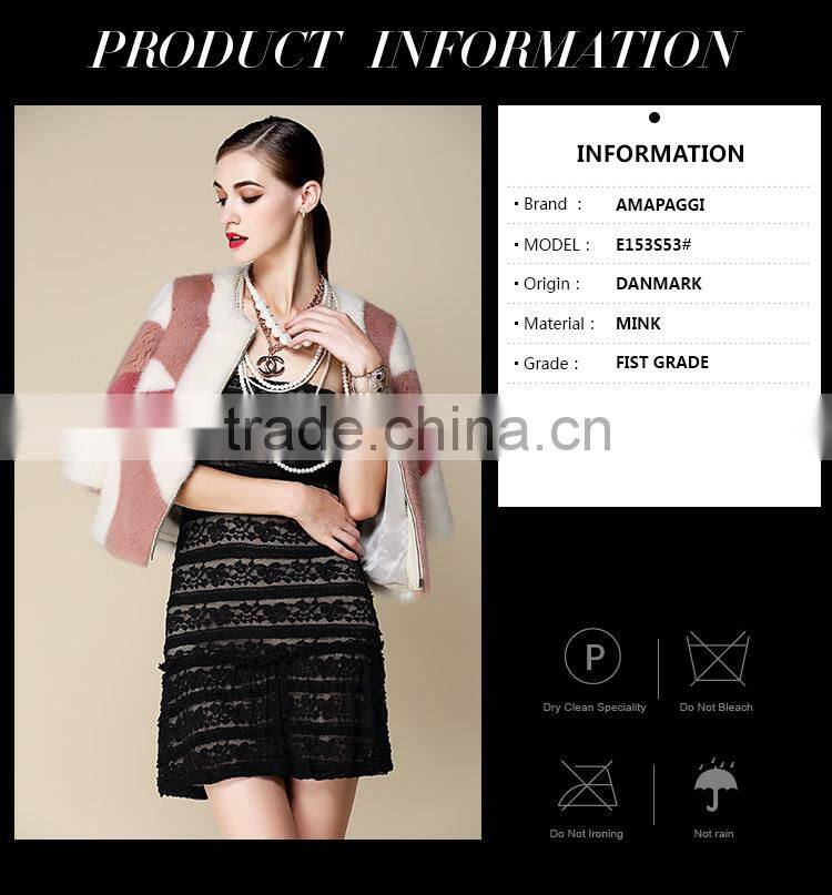 wholesale Factory manufacture classic mink fur jackets for womem