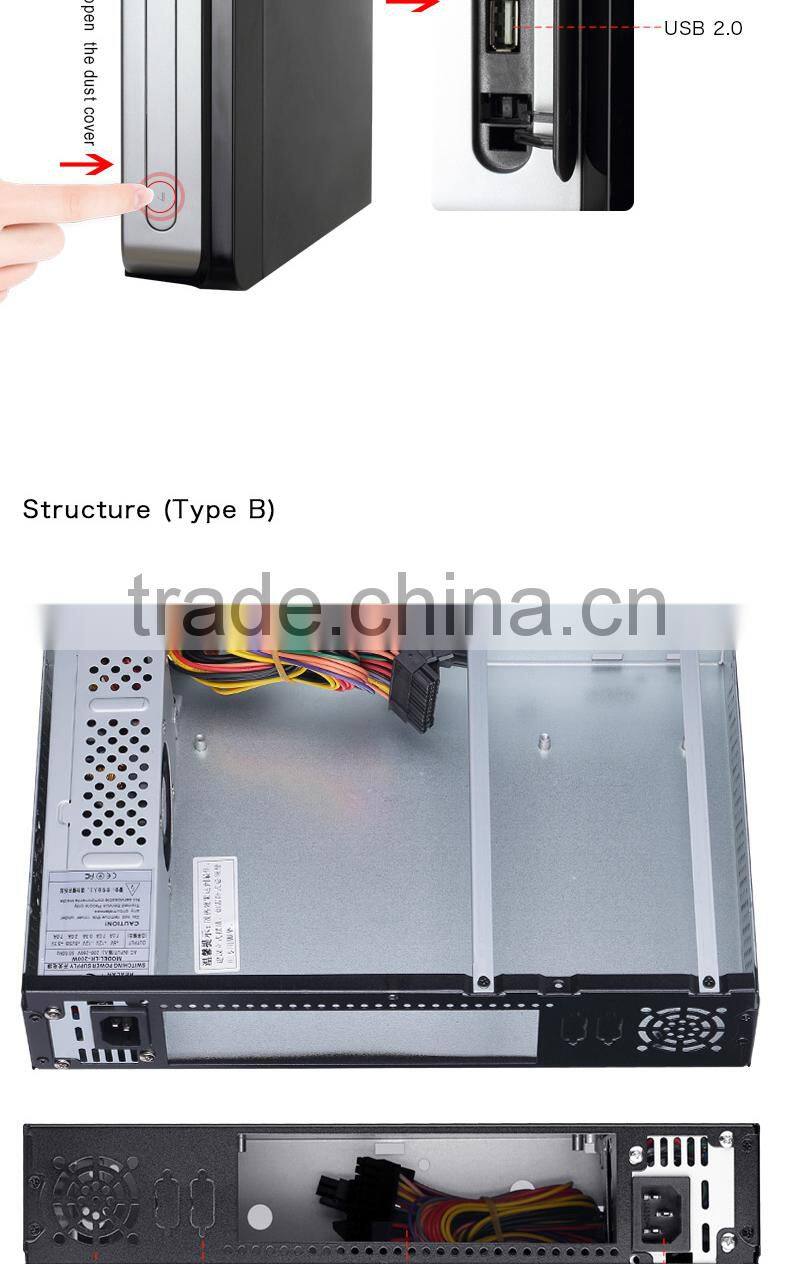 realan T02 mini htpc case/ mini itx destop casing with beautiful design