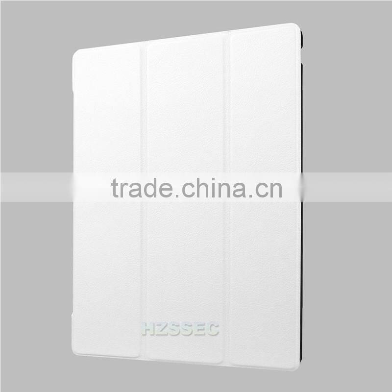 Protective simple busniess white leather flip case stand tablet cover case for Google Pixel C