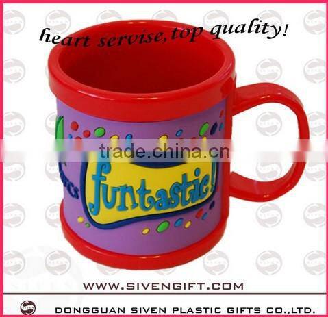 custom promotion soft pvc colorful 3d mugs