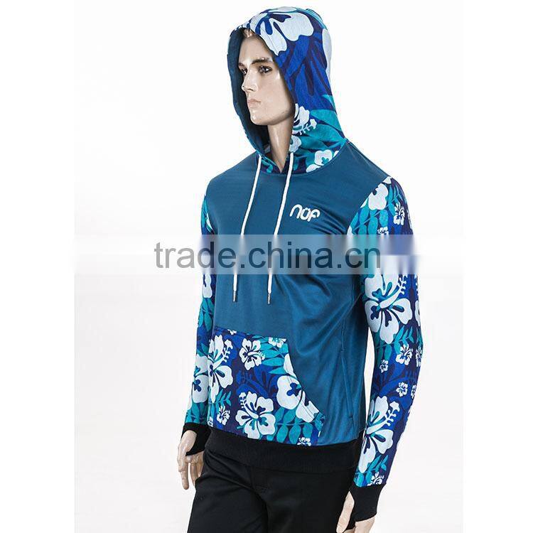 Fashion Cheap Plain 100% Polyester Spandex Hoodies With Sublimation