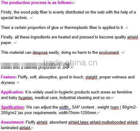 Raw material SAP Absorbent Paper