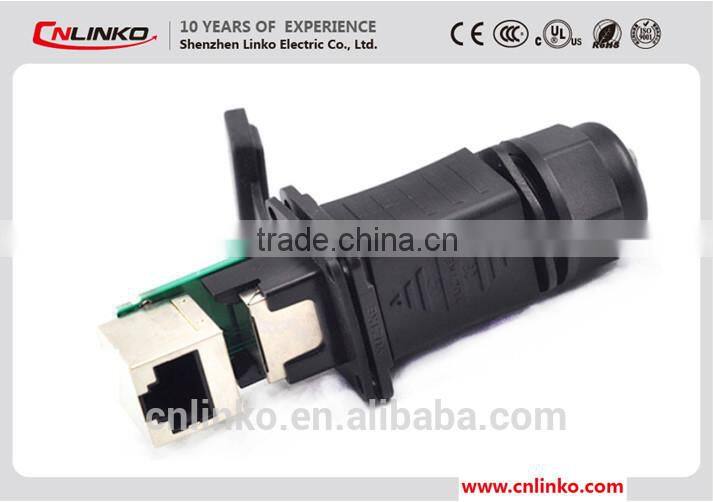 ac/dc plug adapter Male Female 8 Pole Dual Rj45 Connector For DMX Lighting