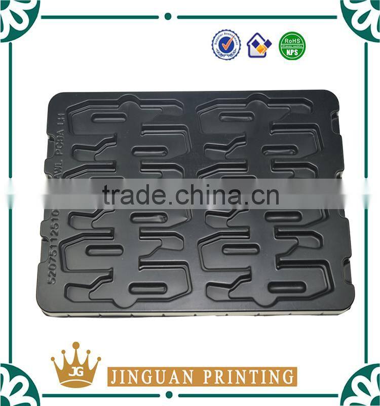 ESD plastic blister packaging tray with dividers for electronic component
