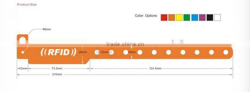 PVC UHF disposible rfid wristband, bracelet tag