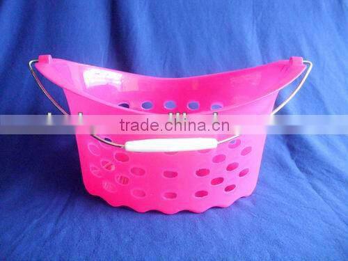 plastic oval basket with handle