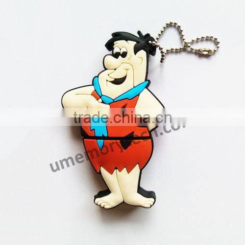 Fred Flintstone Style cartoon character USB2.0 usb flash hard drive 16gb 32gb