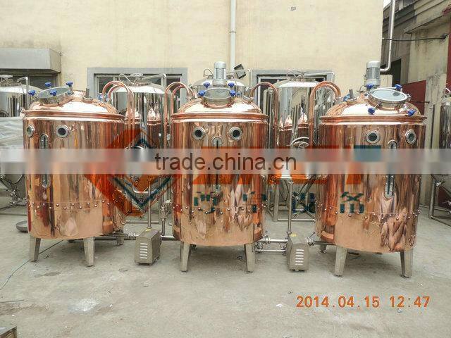 red copper beer brewing equipment with CE&ISO
