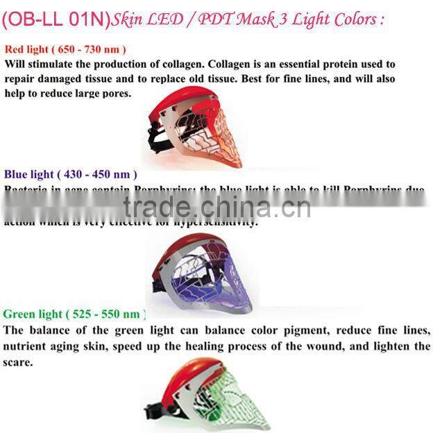 PDT LIGHT MASK FACIAL CARE LED THERAPY MASK LL 01N