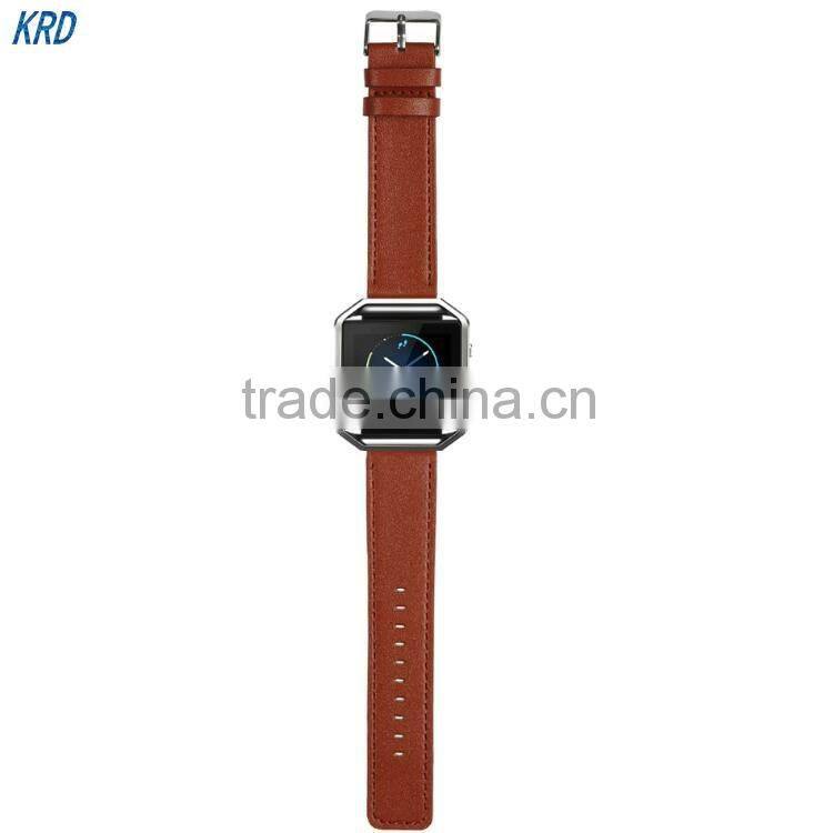 Genuine Leather Strap For Fitbit Blaze, Smart Fitness Watch Band Replacement For Fitbit Blaze Watch Strap
