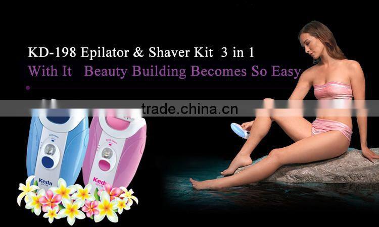 3 Heads Electric Lady Epilator Shaver