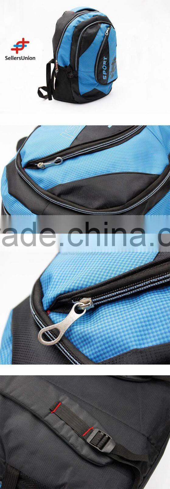 No.1 yiwu exporting commission agent wanted sky blue bright colored backpacks