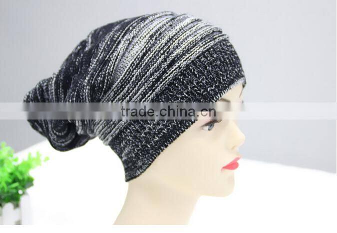 Hot Fashion New Unisex Mens Womens Winter Knit Plicate Slouch Cap Hat Knitted Skullies Beanies Casual Black/Gray/Coffee