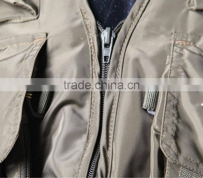 2016 Wholesale factory new design waterproof men's multi pockets fishing vest