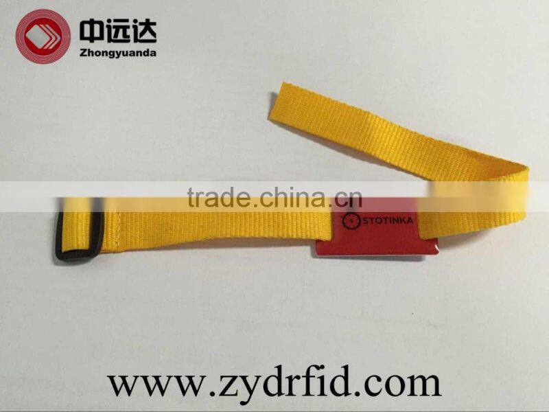 woven NFC bracelets for events with ntag213 / ultralight chip with laser code and heat transfer fashion style