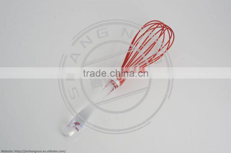 rotary silicone egg beater,spring flour beater with tube handle