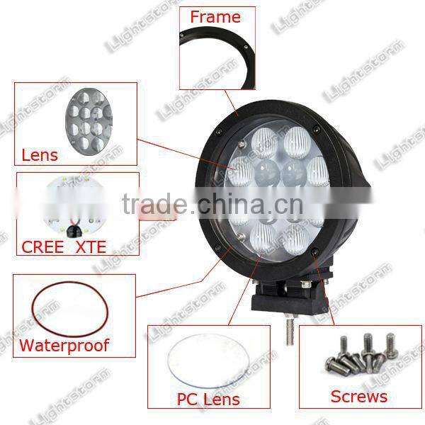 New 7'' CREE 60W LED WORK LIGHT Spot Beam Work Lamp For Roads Lamp Truck Boat Tanks Camping Light