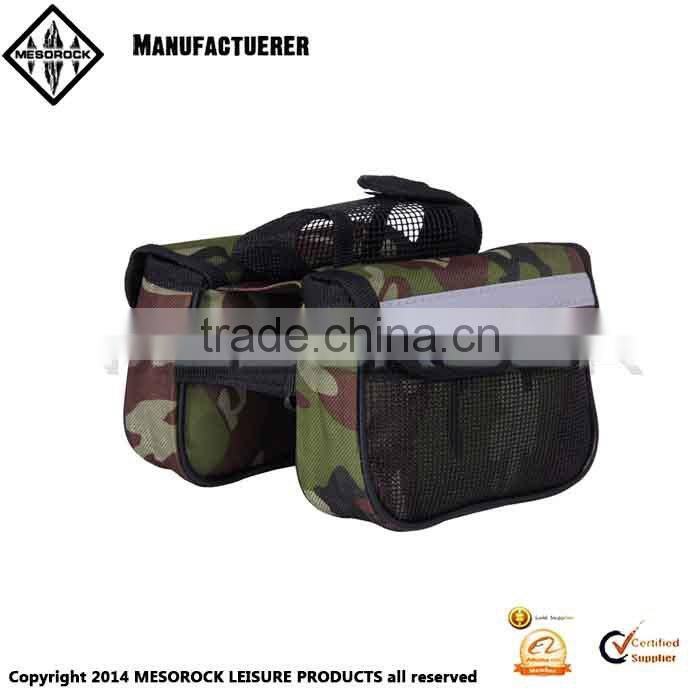 Camouflage Multifunction Waterproof Bike Top Tube Saddle Bag