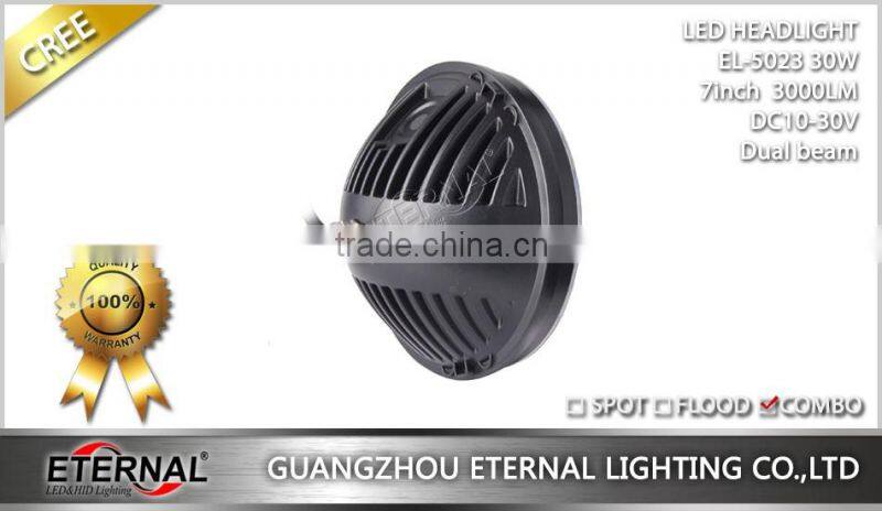 60W Jeep Wrangler offroad Rubicon motorcycle round 7 inch LED headlight Jeep CJ TJ YJ WJ XJ MJ headlamp