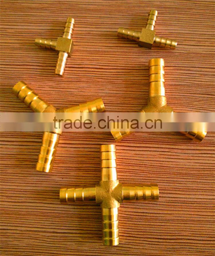 forged 4-25mm brass four-way cross type quick coupling