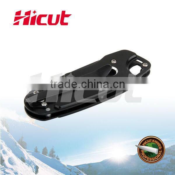 Black Coating Blade Liner Lock Folding Knife, Camping Knife With Clip