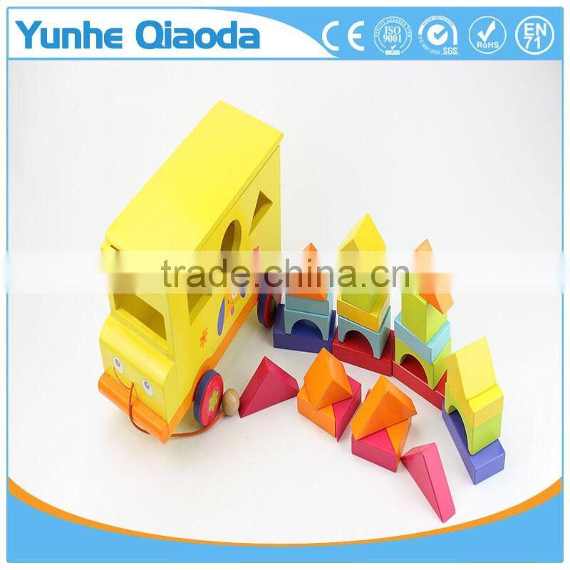 Shape Sorter truck - Pull Along Toy - 23 pieces in many Shape Blocks