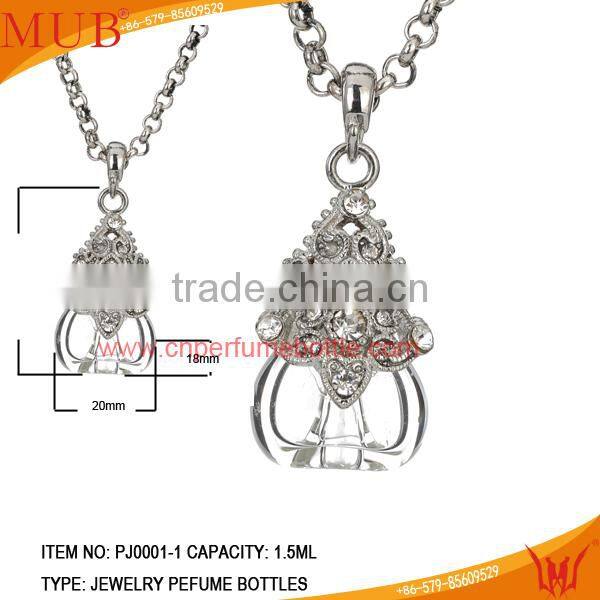 Flower shaped Perfume bottle jewelry Necklace for women wholesale