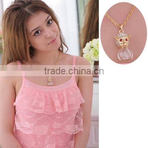 Leopard shaped Perfume bottle jewelry Necklace for women wholesale