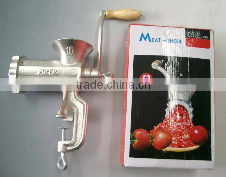 10# Cast Iron Manual Meat Mincer With Grinder