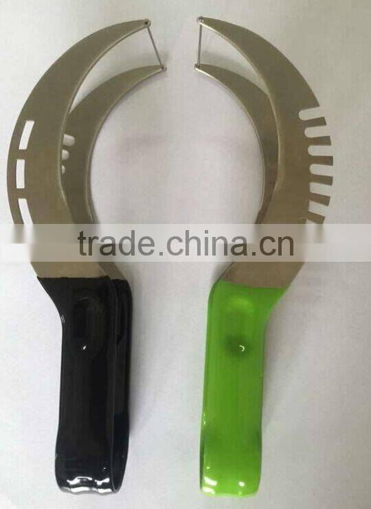Hot Sale Factory Supply PVC Handle Stainless Steel Watermelon Slicer