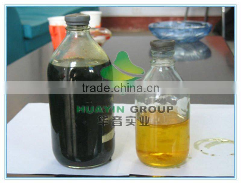 China HUAYIN distillation plant to diesel from waste lube oil/black engine oil recycling plant/oil filtration