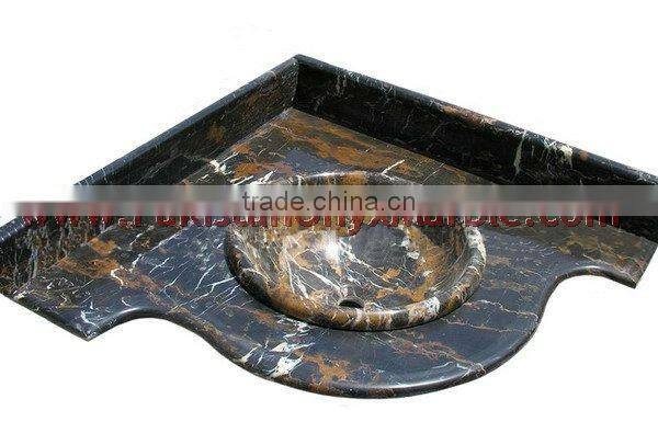 Natural color Black and Gold Marble Vanity Tops, Michelangelo