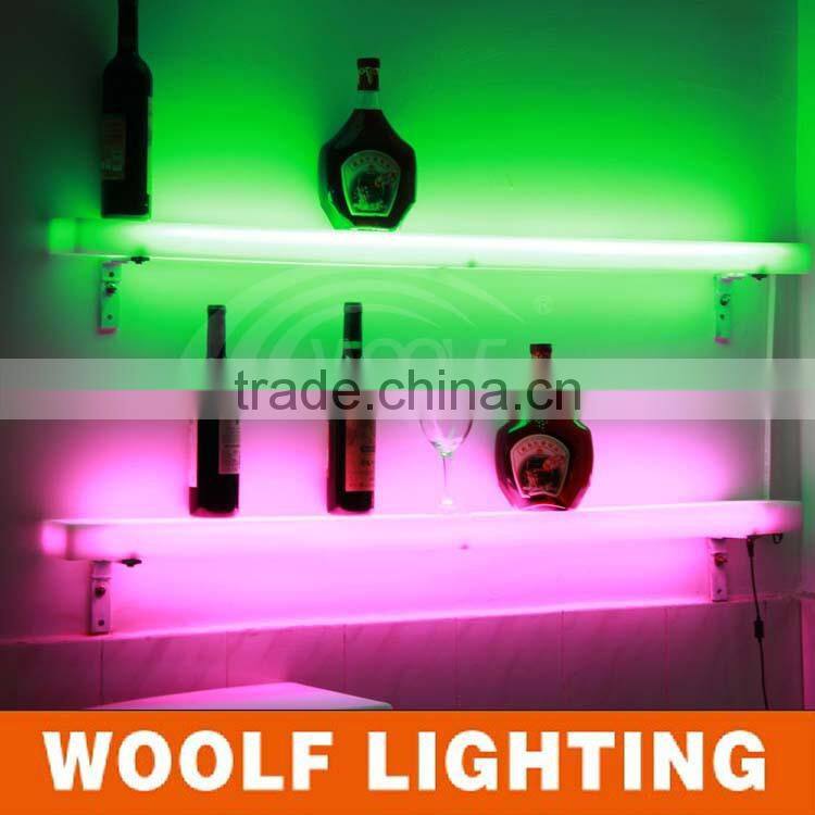 led colorful wall mounted wine rack shelf