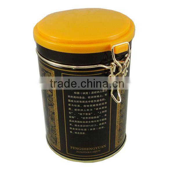 round coffe tin box