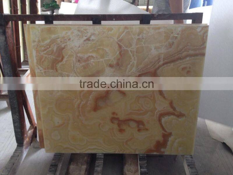 green onyx backlight with glass for wall panel bar top