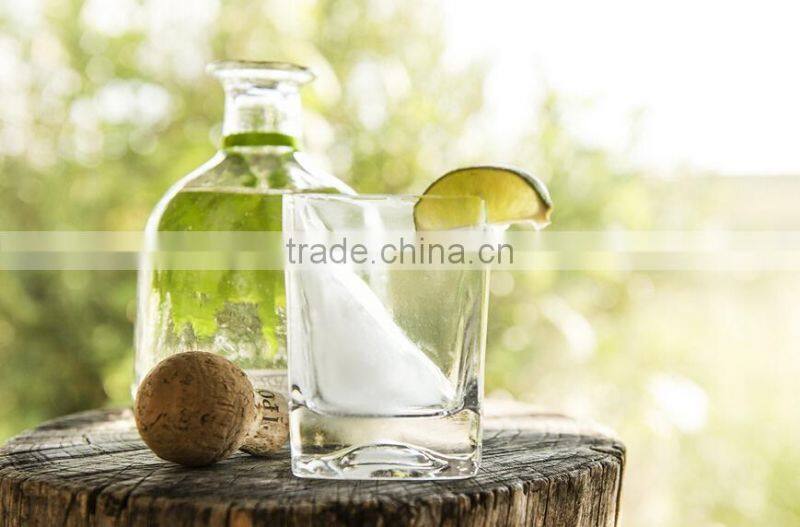 Whiskey Glass with Silicone Ice Form