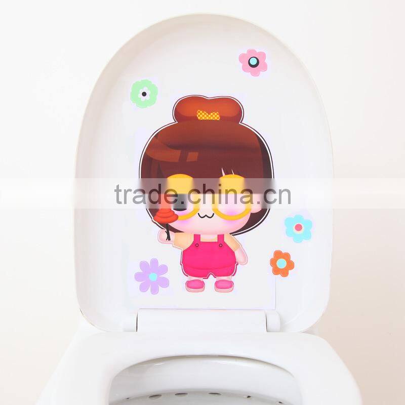Q061creative decoration toilet seat sticker