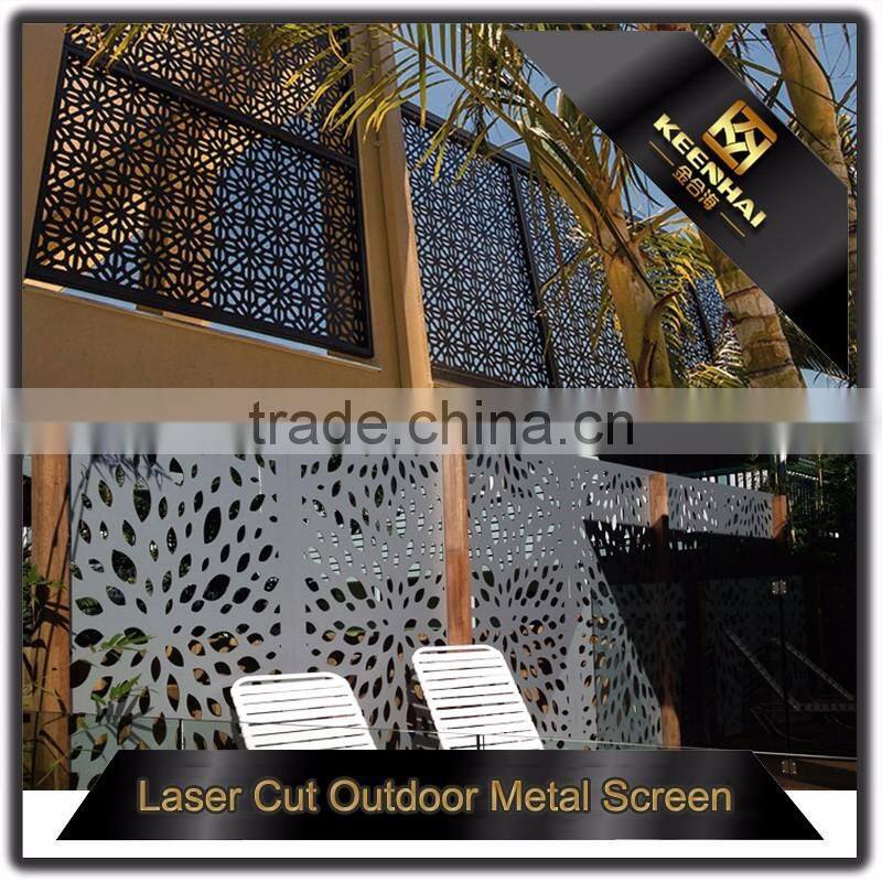 Villa Garden Decoration Powder Coated Laser Cut Metal Aluminum Garden Fence Panels