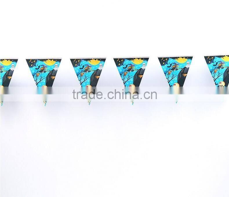 Halloween Decoration Supplies Triangle Flags Party String Hanging Decorative Flags For Wholesale