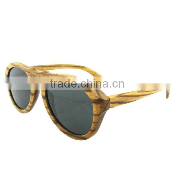 Zebra wood colored lenses fashion driving sunglasses