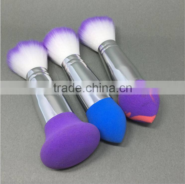 wholesale fashionable doublesided kabuki brush makeup brush sponge brush