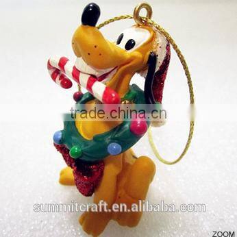 Personalized resin poodle wholesale christmas ornament suppliers