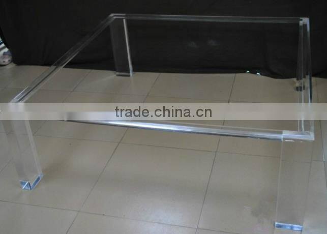 Good Sale Cheap Transparent Acrylic Square Dining Table Used At Home