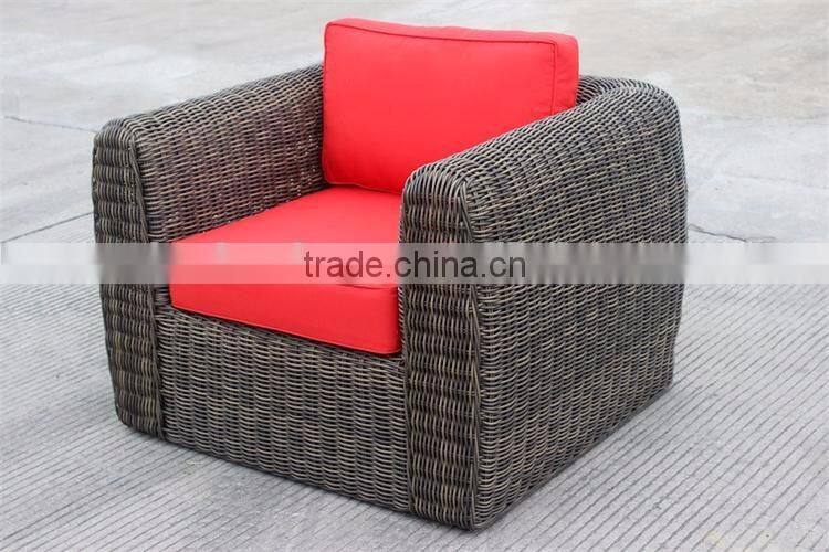 Outdoor furniture sofa set with 5.0mm round rattan