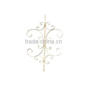 Metal fence post for garden fence