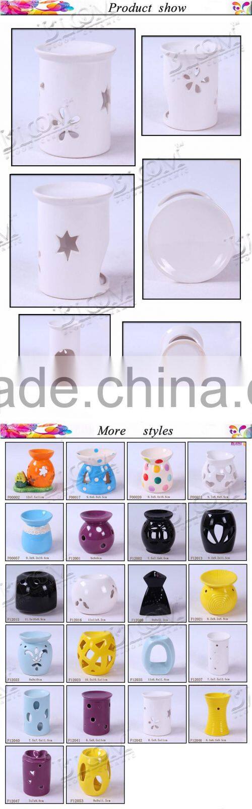modern decoration desgin ceramic white aroma burner