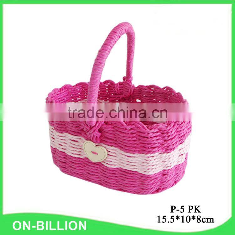 Cheap wholesale handmade paper rope woven easter gift basket