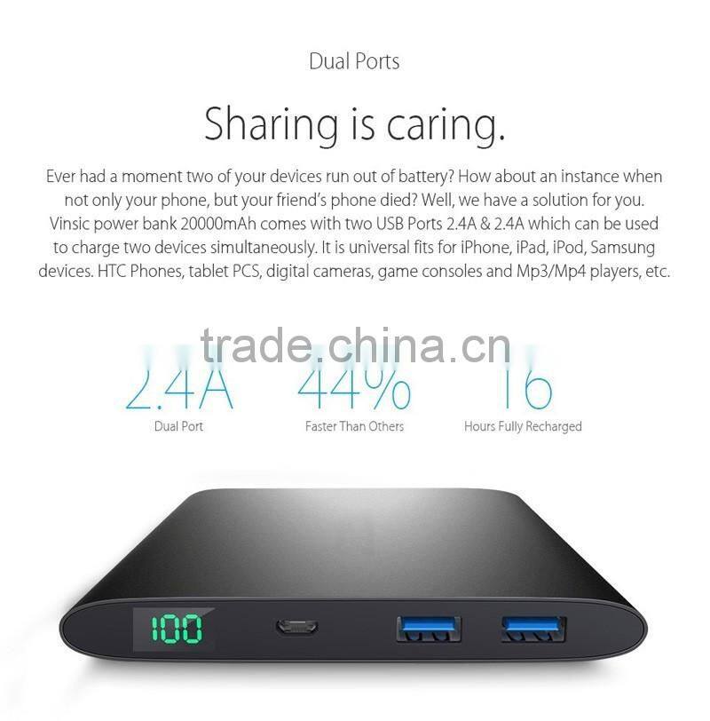 New arrival best selling portable slim power bank charger for mobile phones