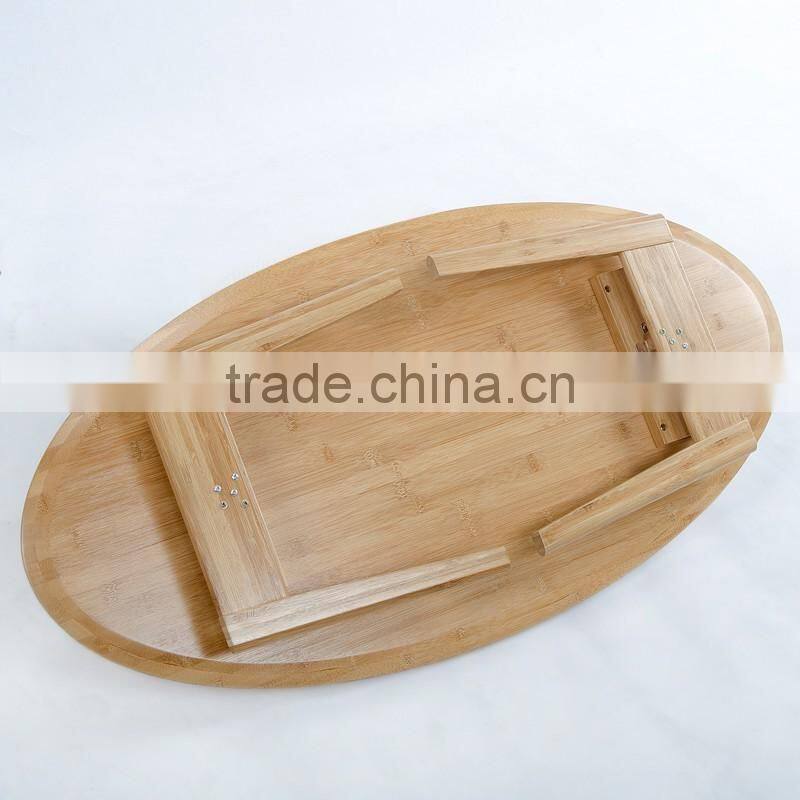 Eco-friendly bamboo morden no folding round coffee table for living room