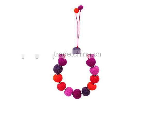 hot new products alibaba website china supplier promotional gift felt fashion colorful charm smart bead chain bracelet